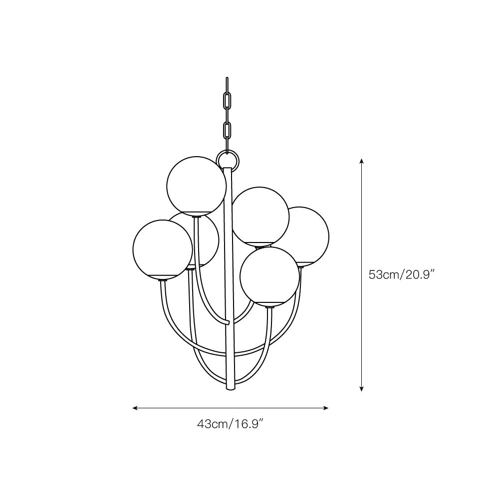 Freyza | Kvennuvyu Glass Chandelier Glass Chandelier – Dining Room Living Room