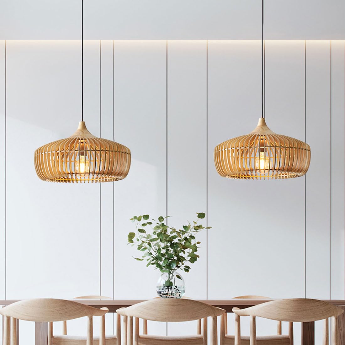 Freyza | Suspension en bois japonaise nordique Muto – Cuisine et salle à manger nordiques