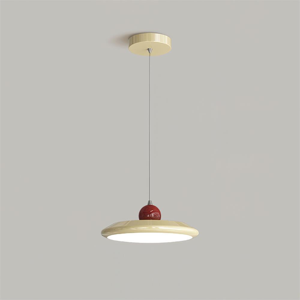 Freyza | Suspension blanche en forme de disque – Lampe suspendue blanche pour cuisine et salle à manger