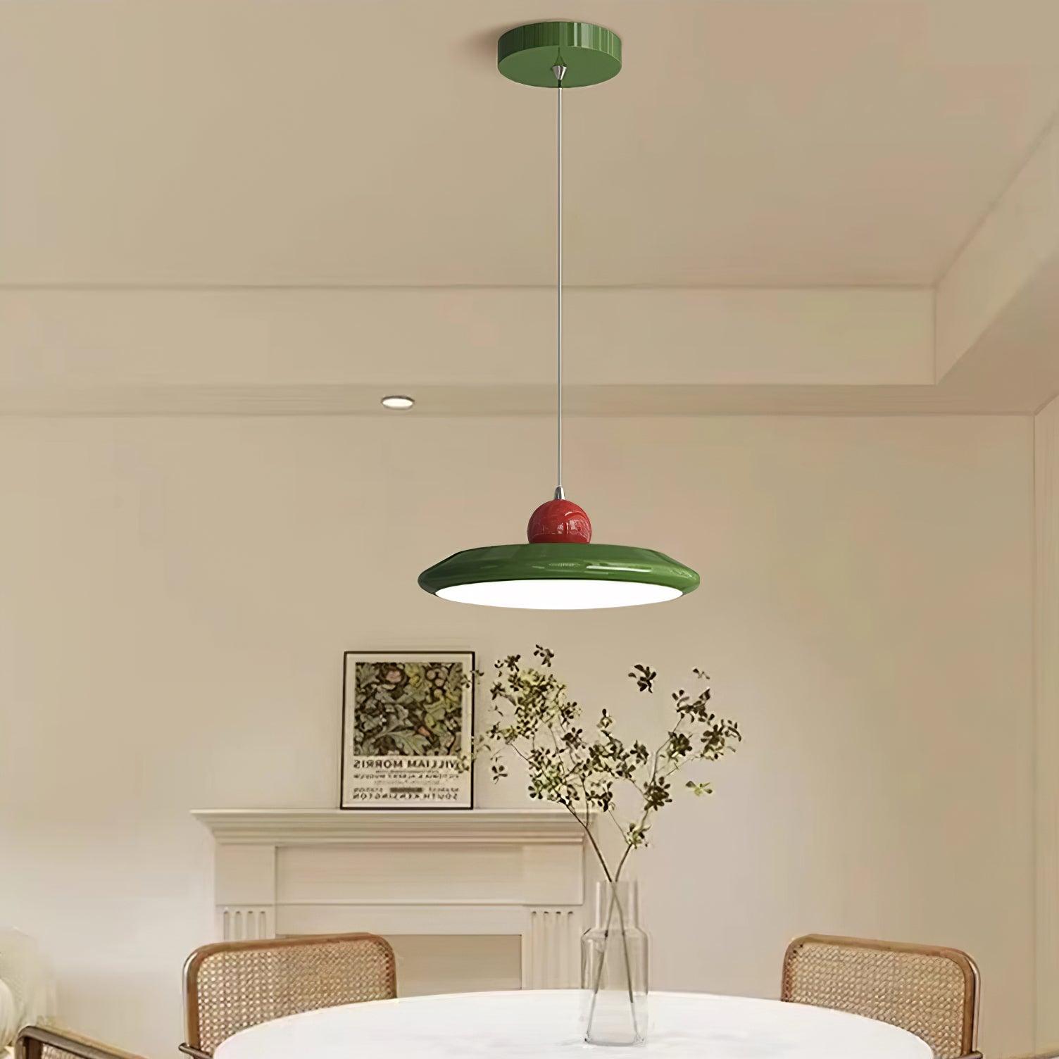 Freyza | Suspension blanche en forme de disque – Lampe suspendue blanche pour cuisine et salle à manger