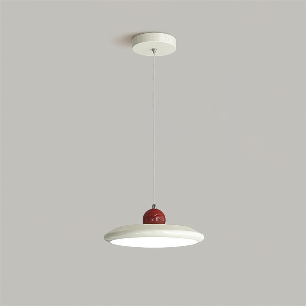 Freyza | Suspension blanche en forme de disque – Lampe suspendue blanche pour cuisine et salle à manger