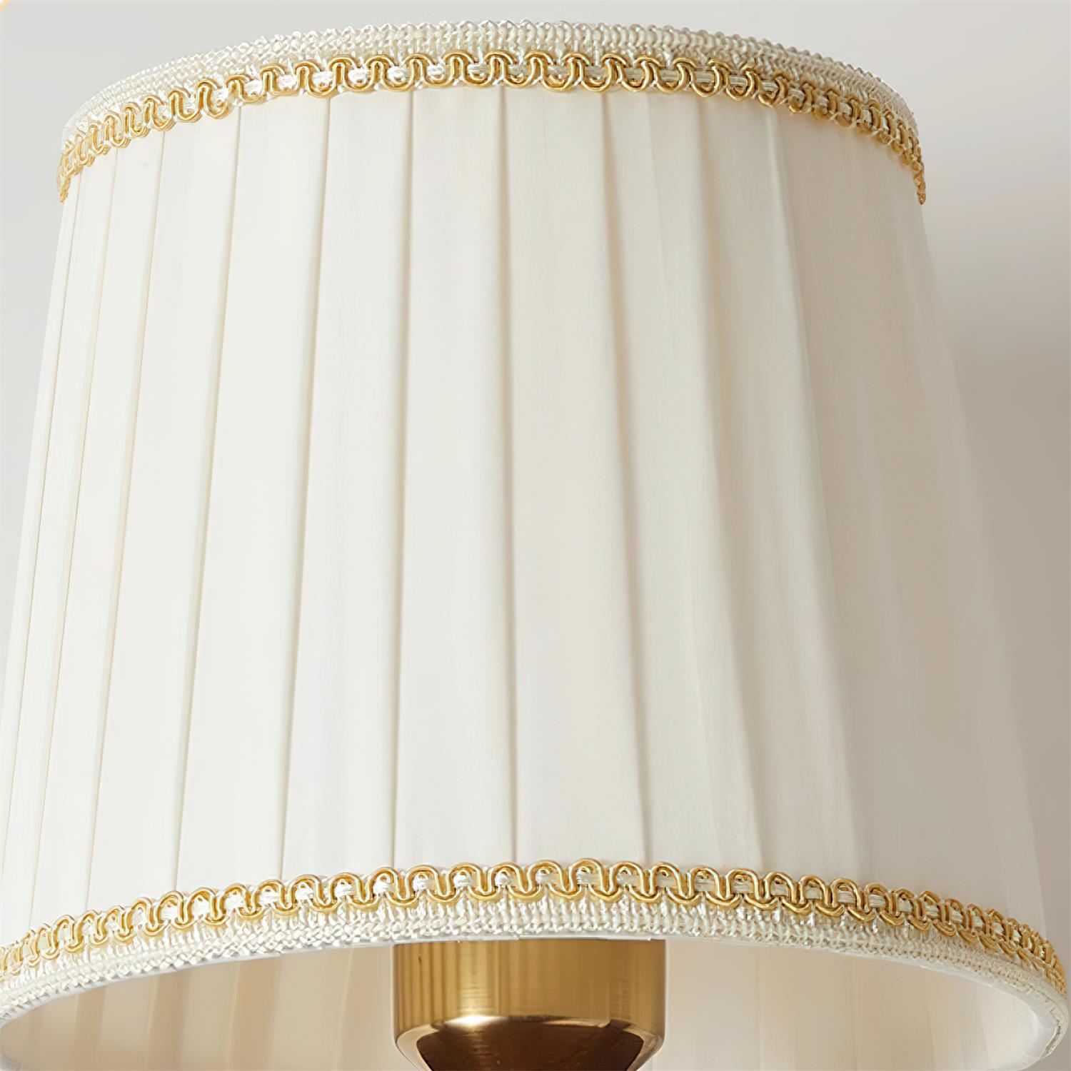 Freyza | Wall Fabric Shade Gold Fabric Wall Light – Modern Bedroom Hallway