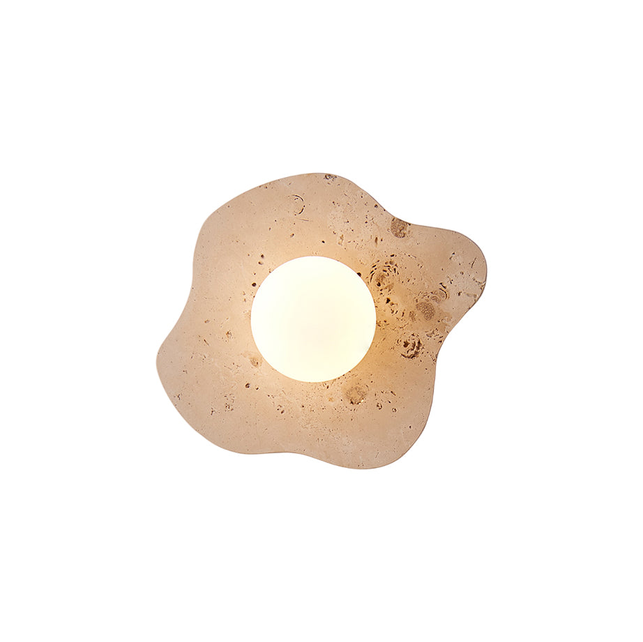 Freyza | Tinduvyj Travertine Glass Glass Wall Light – Bedroom Hallway