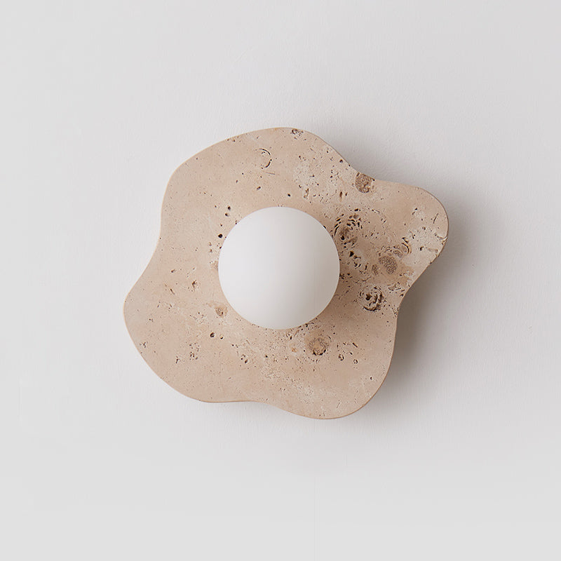 Freyza | Tinduvyj Travertine Glass Glass Wall Light – Bedroom Hallway