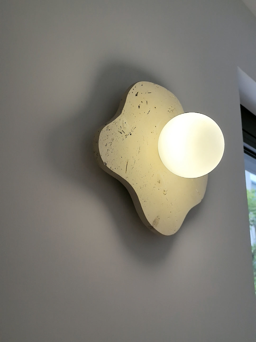Freyza | Tinduvyj Travertine Glass Glass Wall Light – Bedroom Hallway