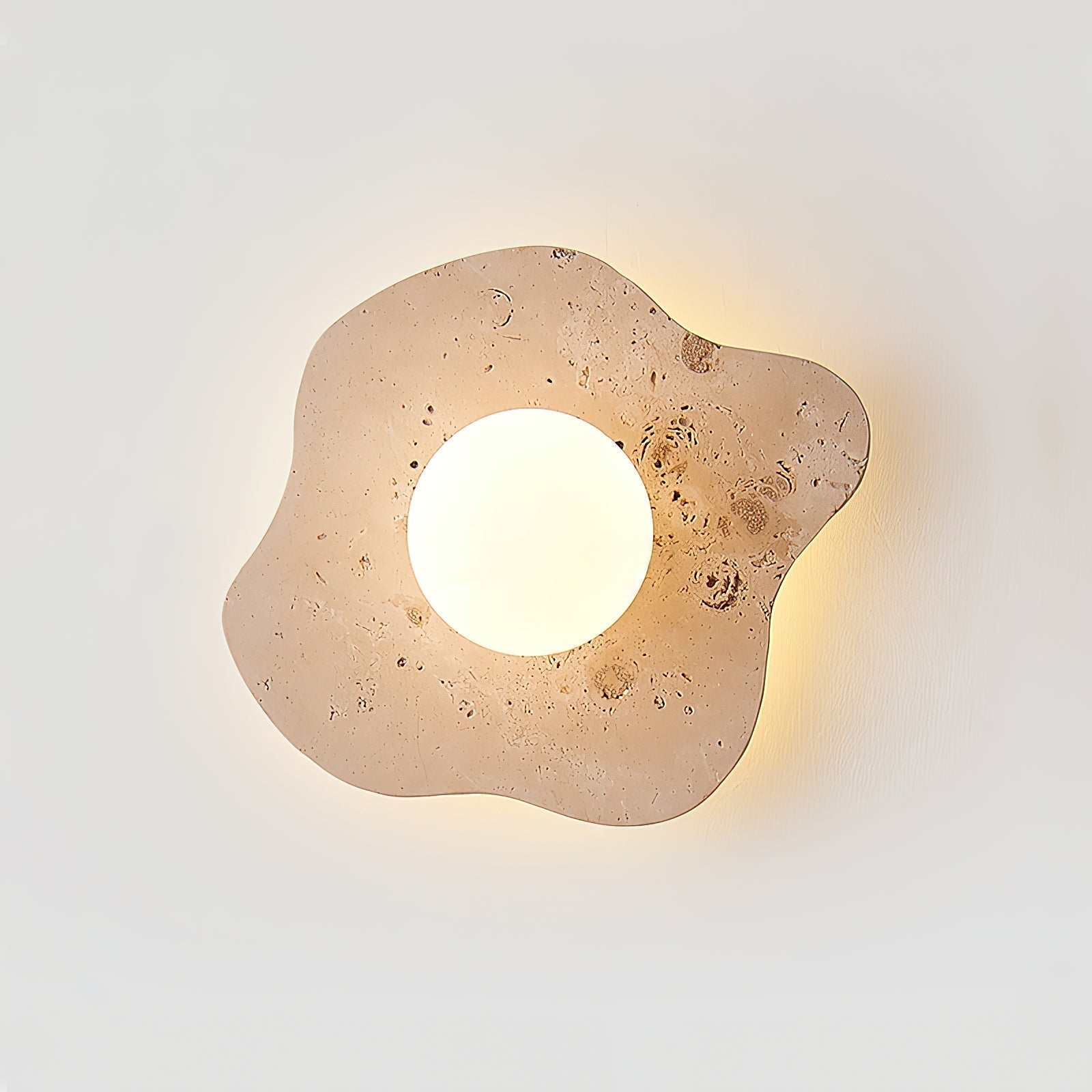 Freyza | Tinduvyj Travertine Glass Glass Wall Light – Bedroom Hallway