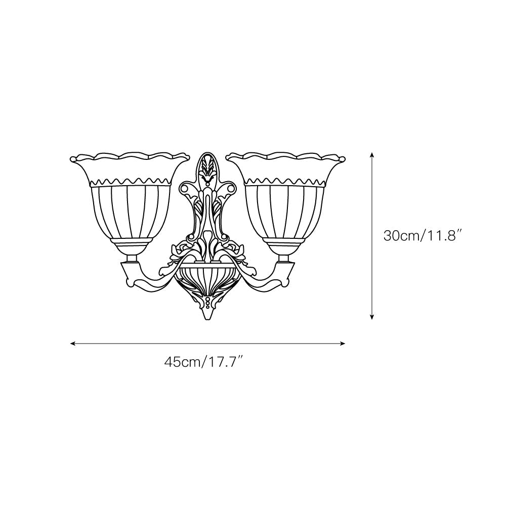 Freyza | Sifuvyd Luxury Flower Brass Glass Wall Light – Bedroom Hallway