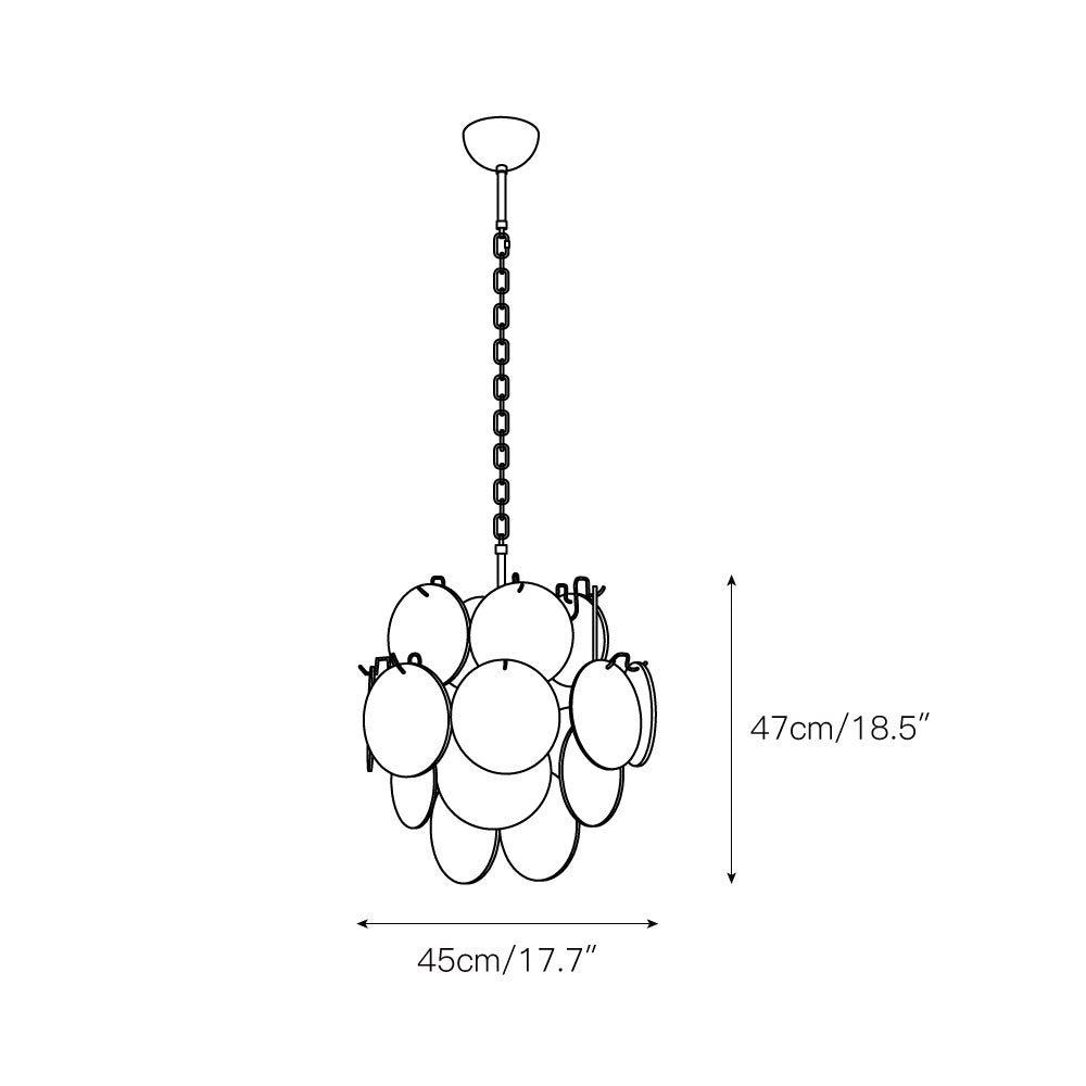 Freyza | BlWaegnuvyj Disc Glass Glass Chandelier – Dining Room Living Room