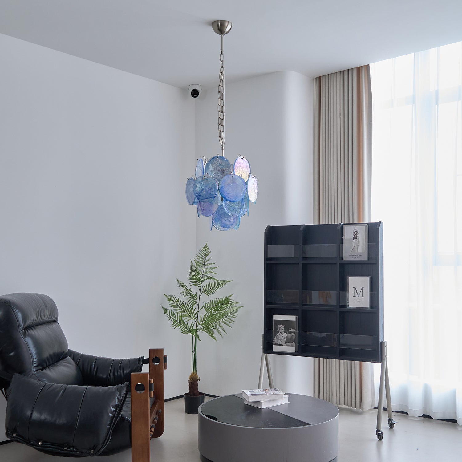 Freyza | BlWaegnuvyj Disc Glass Glass Chandelier – Dining Room Living Room