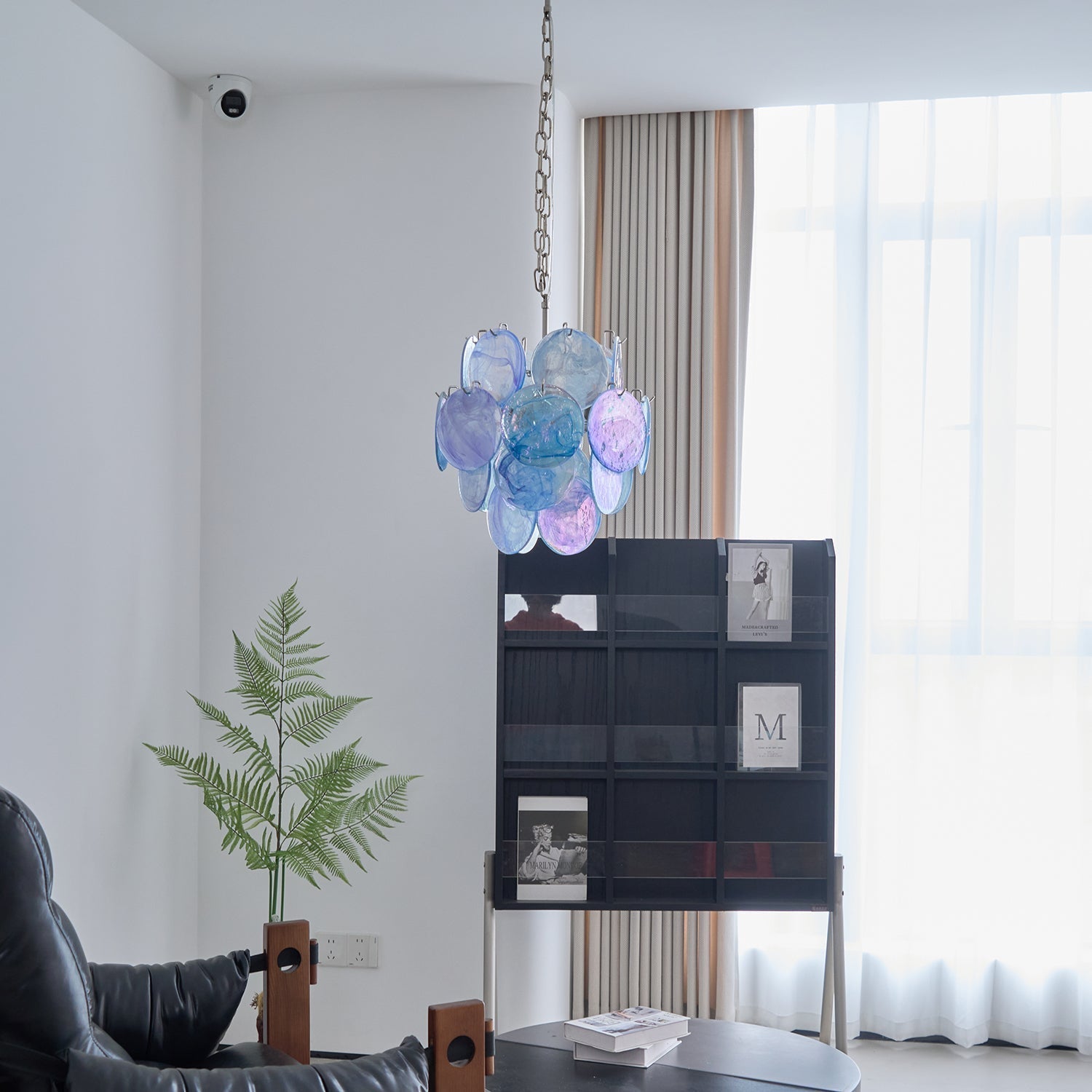 Freyza | BlWaegnuvyj Disc Glass Glass Chandelier – Dining Room Living Room