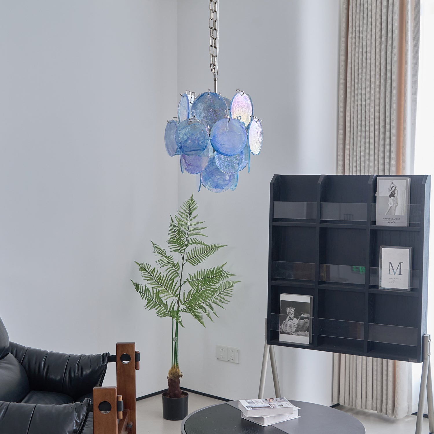 Freyza | BlWaegnuvyj Disc Glass Glass Chandelier – Dining Room Living Room