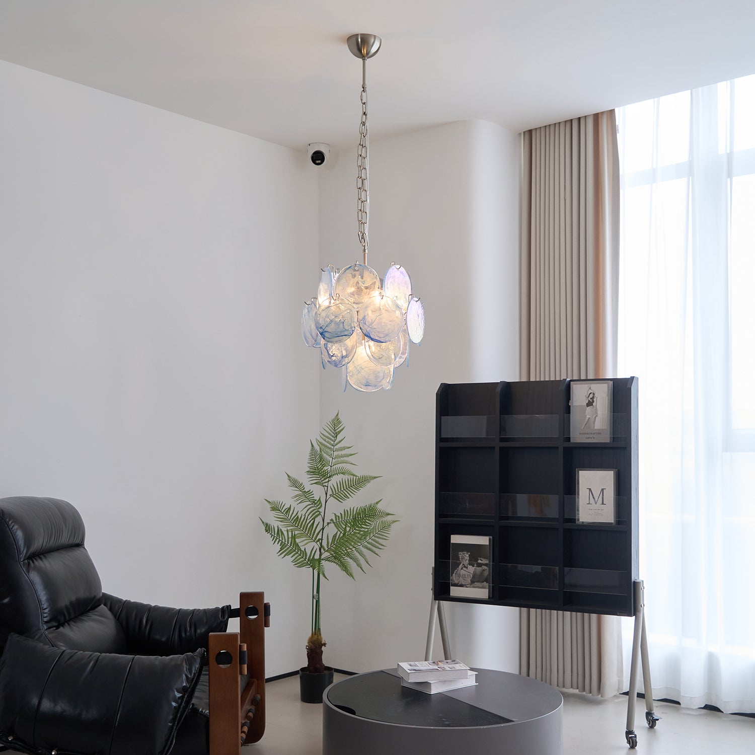 Freyza | BlWaegnuvyj Disc Glass Glass Chandelier – Dining Room Living Room