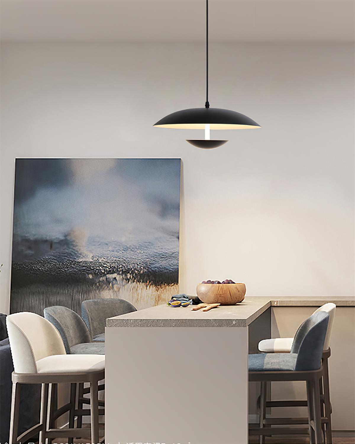 Freyza | Suspension noire minimaliste Black Black – Cuisine minimaliste, salle à manger