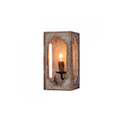 Freyza | Vatnuvyd Rustic Cube Wood Wall Light – Rustic Bedroom Hallway