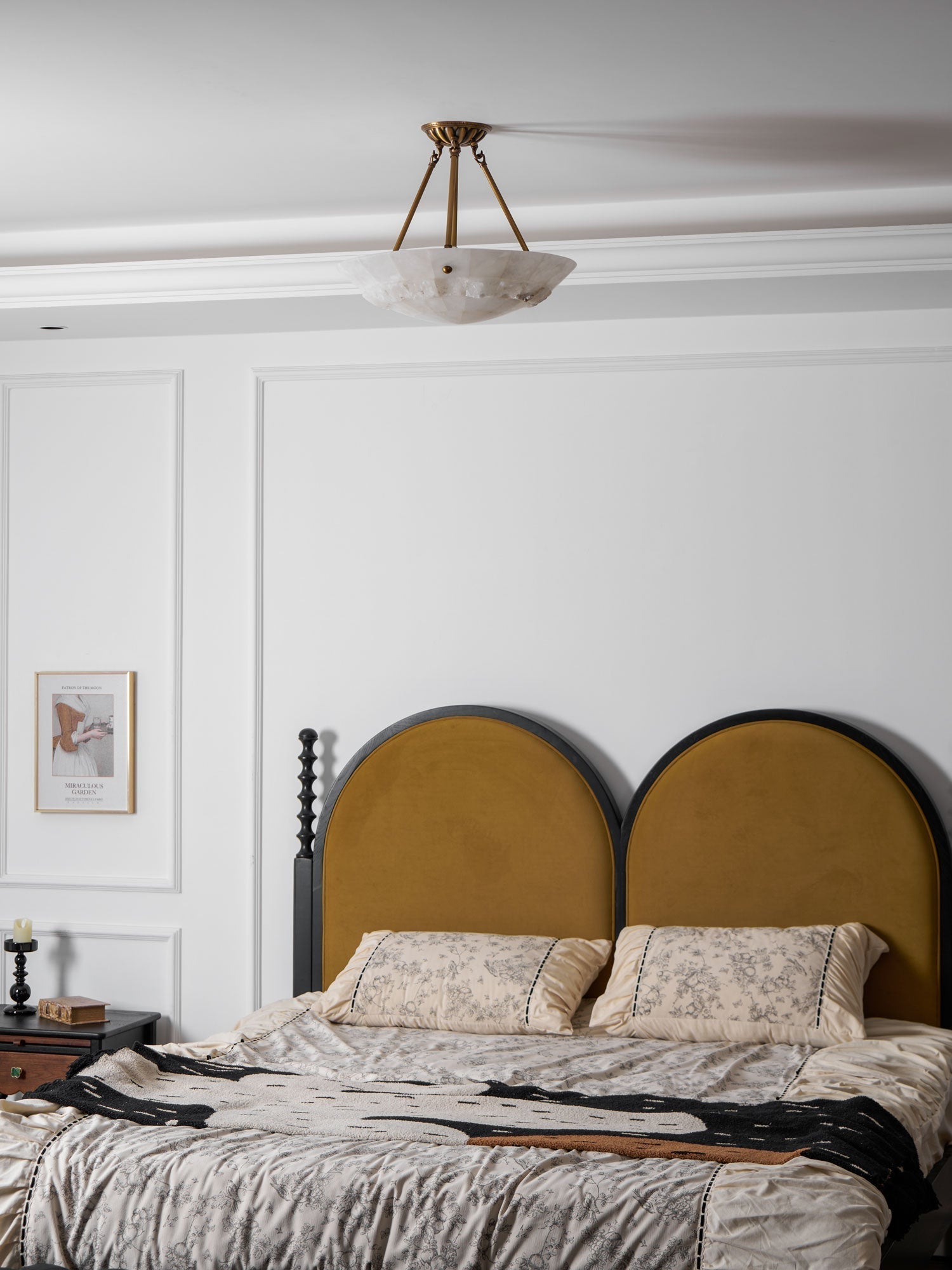 Freyza | Suspension en forme de bol en albâtre – Luminaire pour cuisine et salle à manger