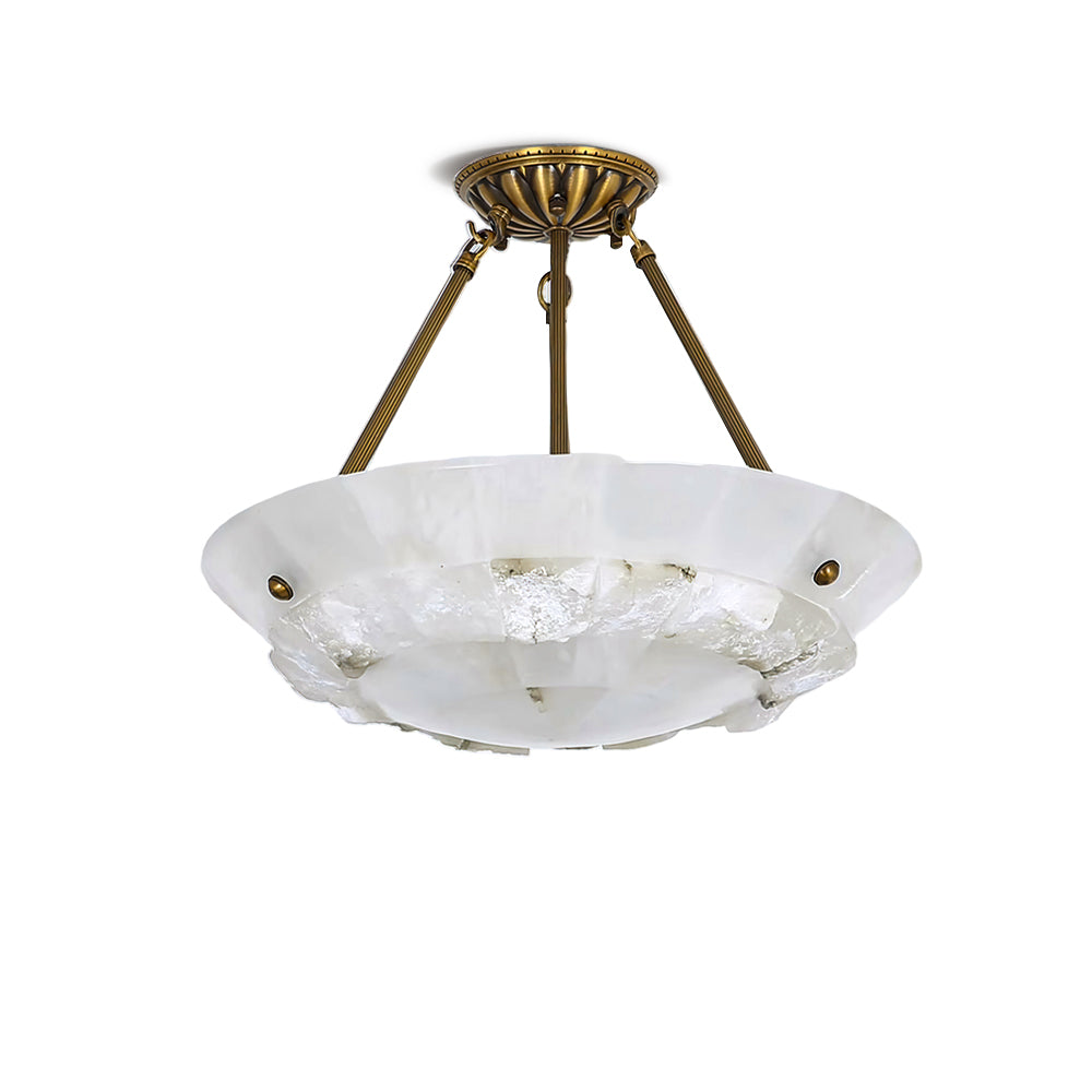 Freyza | Suspension en forme de bol en albâtre – Luminaire pour cuisine et salle à manger
