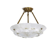 Freyza | Suspension en forme de bol en albâtre – Luminaire pour cuisine et salle à manger