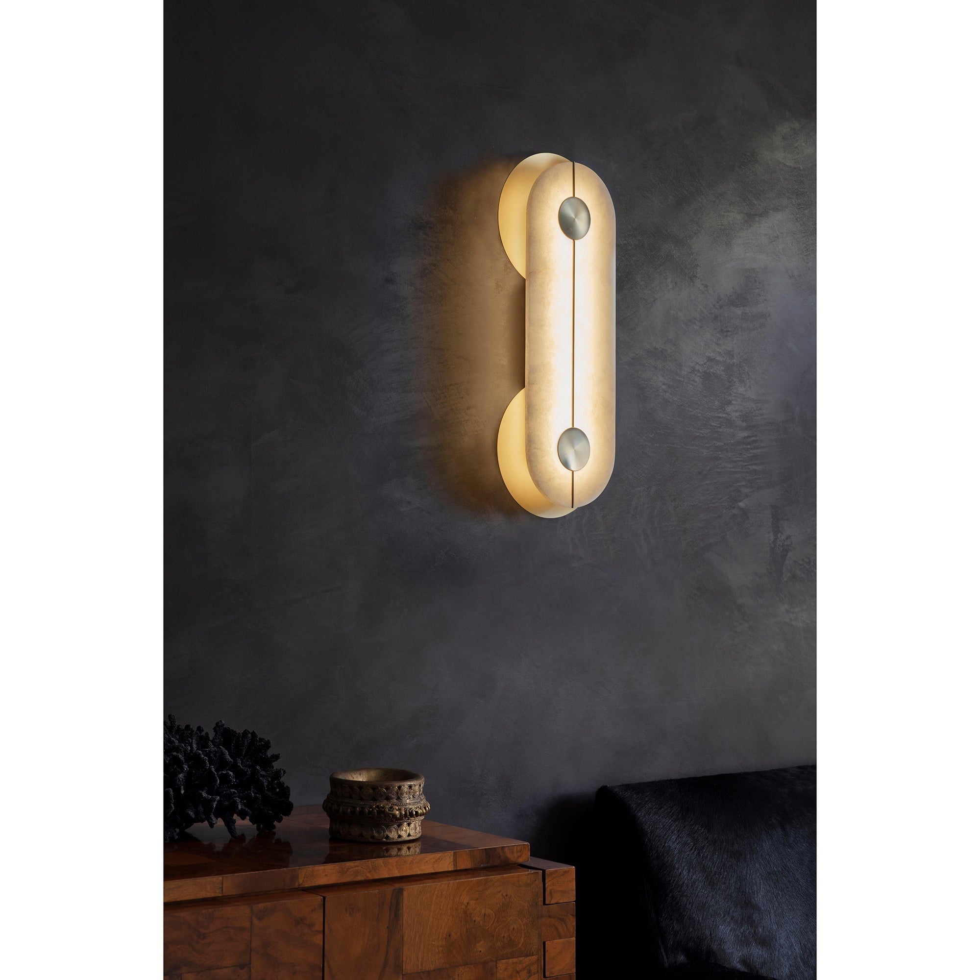 Freyza | Applique murale en laiton et albâtre Auriel – Chambre, couloir
