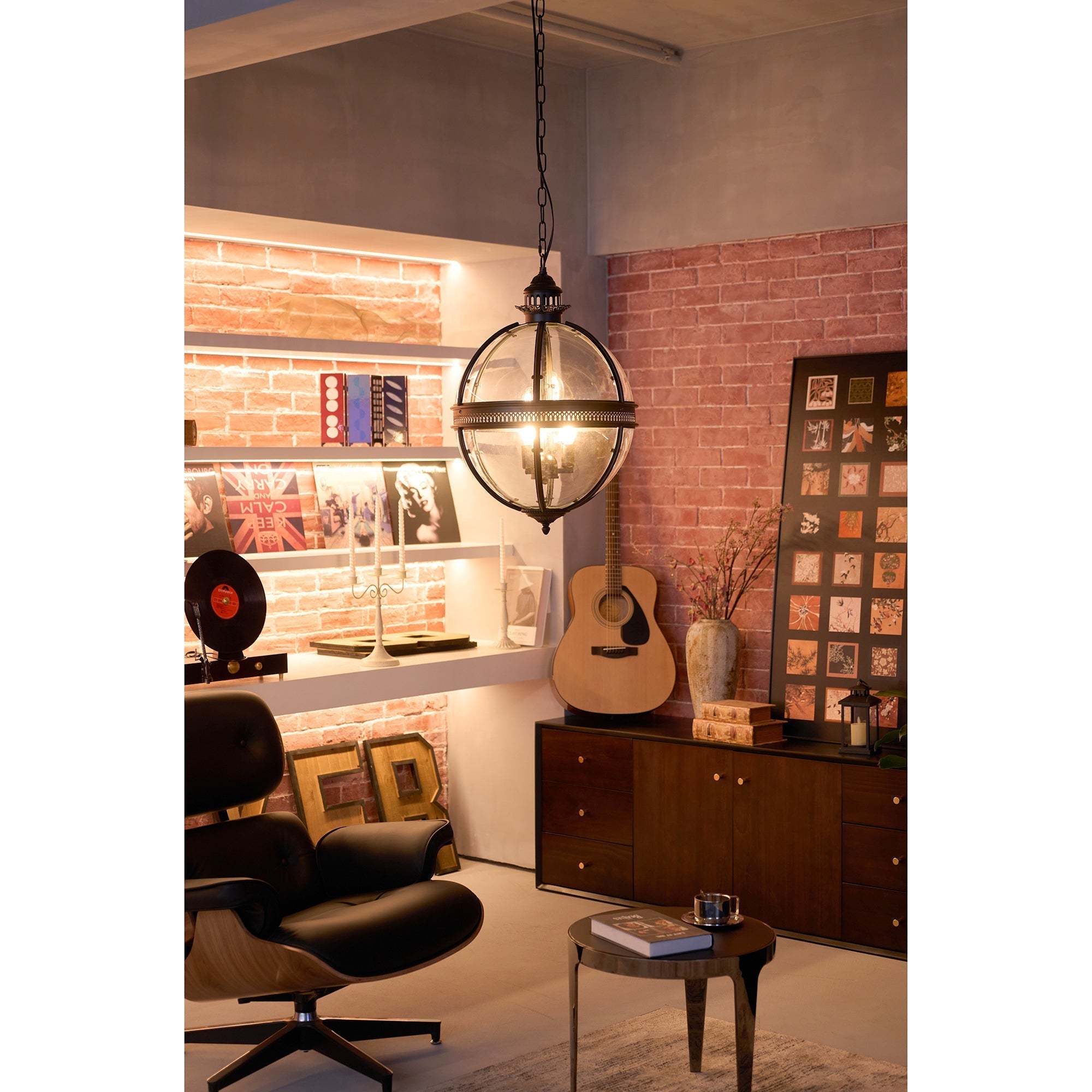 Freyza | Svelte Vintage Industrial Glass Pendant Light – Industrial Kitchen Dining Room