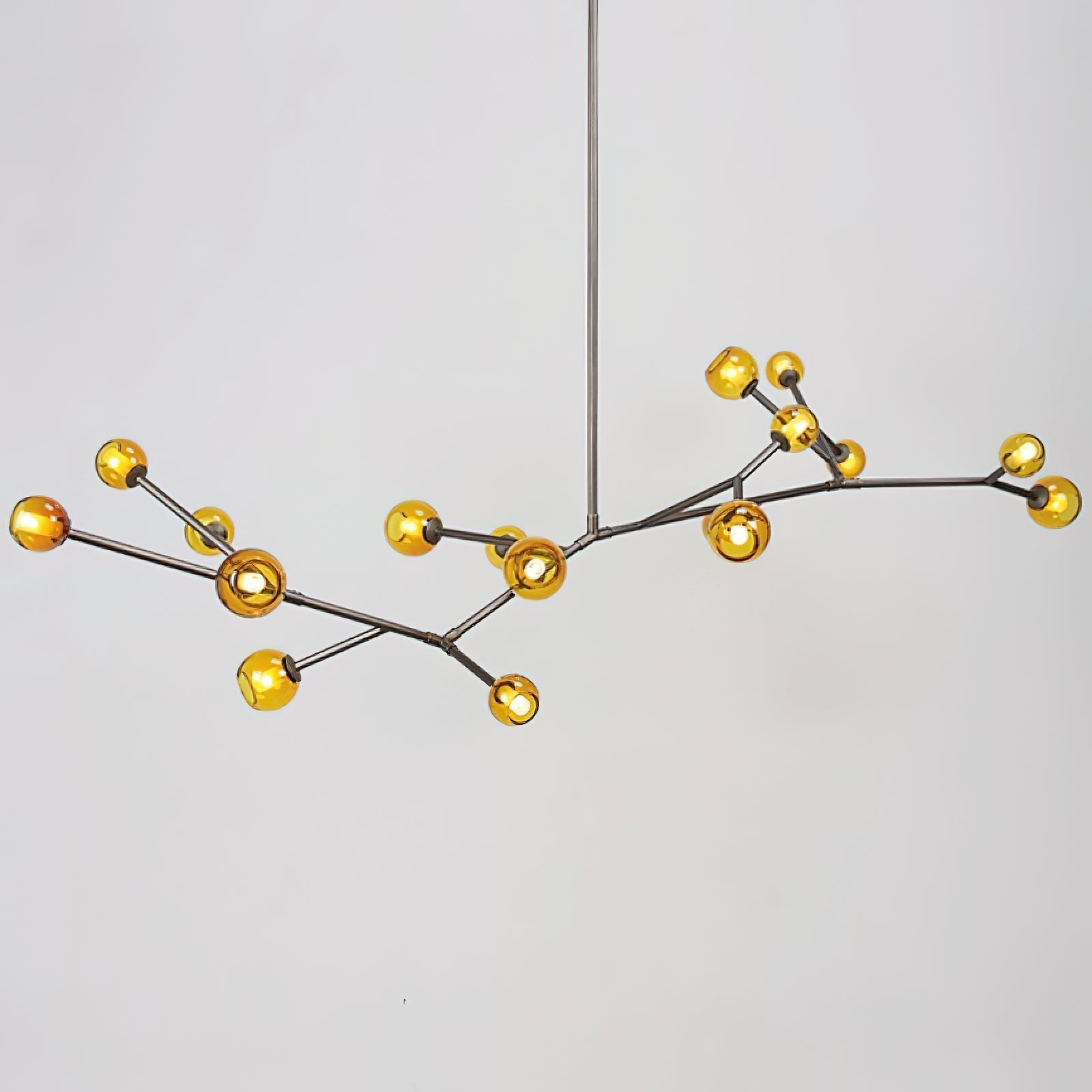 Freyza | Kinetic Brass Glass Brass Glass Chandelier – Dining Room Living Room