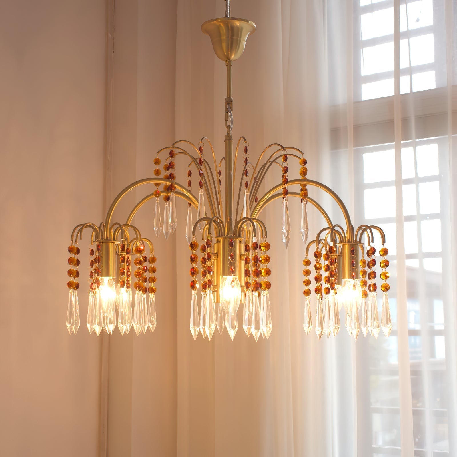 Freyza | Luxus-Kristallleuchter „Voyant“ in Kerzenform – Esszimmer, Wohnzimmer