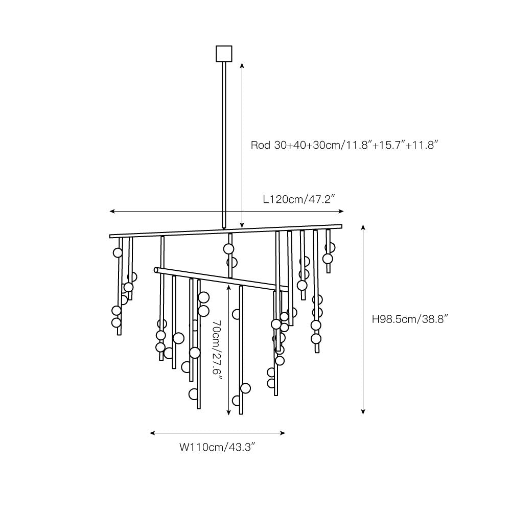 Freyza | Orbis Drop System Glass Antique Chandelier – Dining Room Living Room