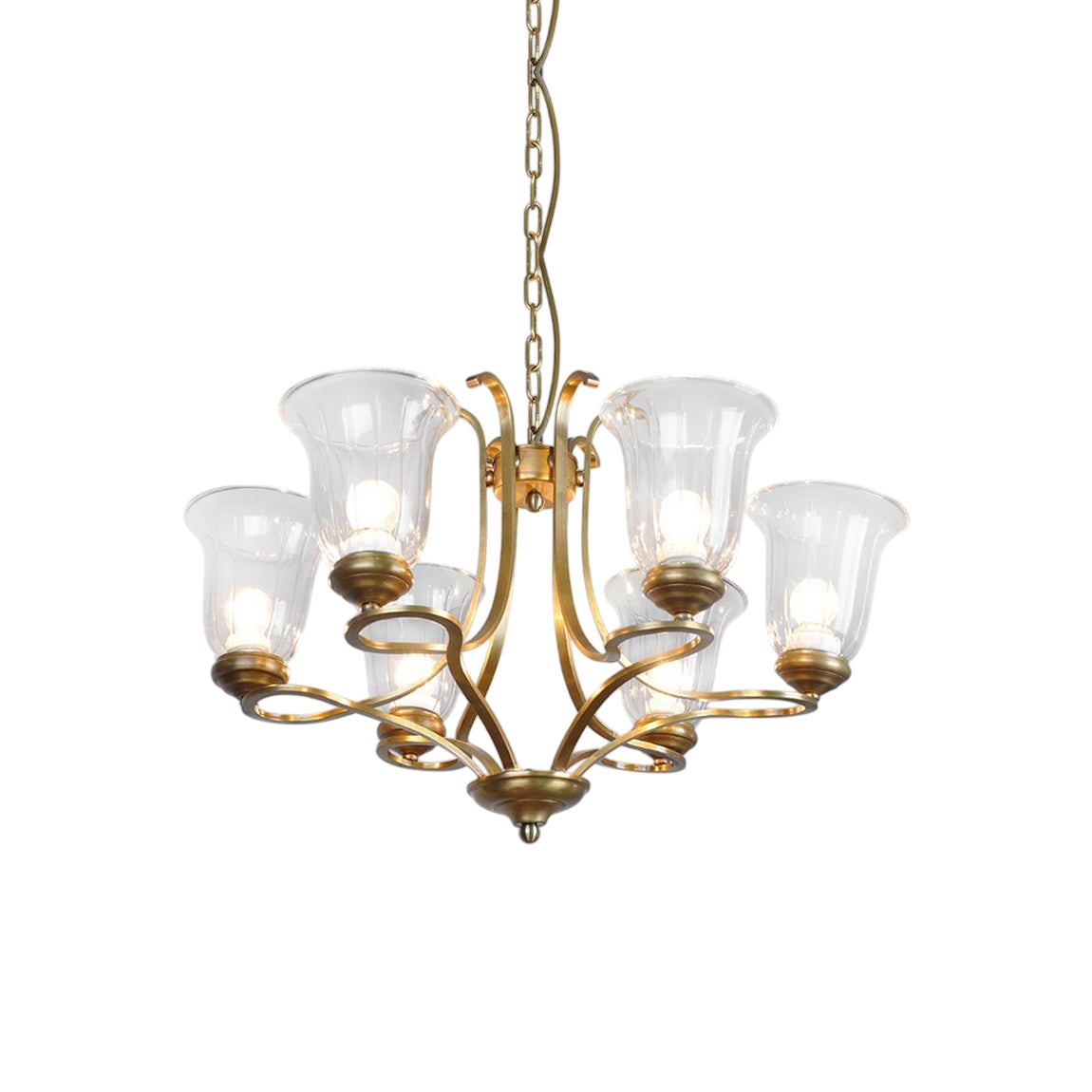 Freyza | Lustre en laiton et verre Ethos Elegance – Salle à manger, salon