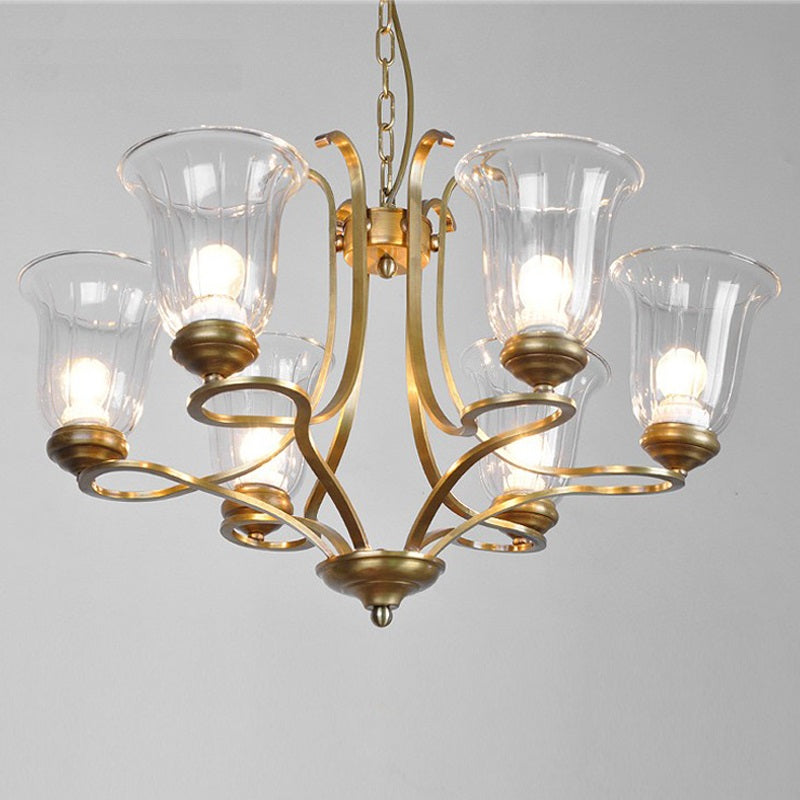 Freyza | Lustre en laiton et verre Ethos Elegance – Salle à manger, salon