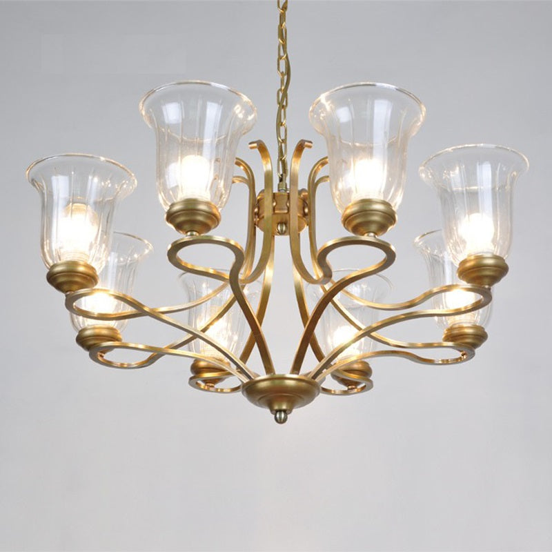 Freyza | Lustre en laiton et verre Ethos Elegance – Salle à manger, salon