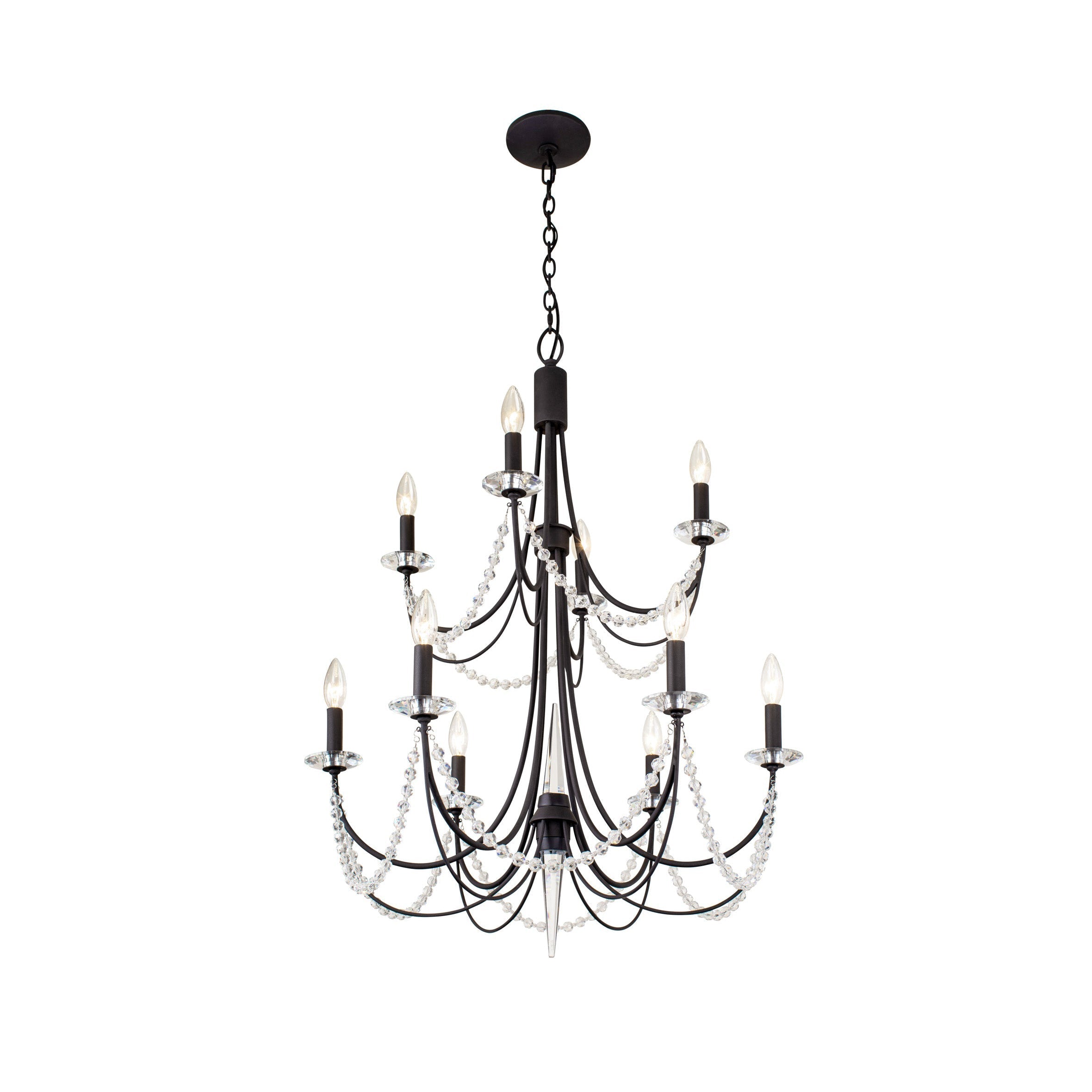 Freyza | Purelux Postmodern Luxury Brass Crystal Chandelier – Modern Dining Room Living Room