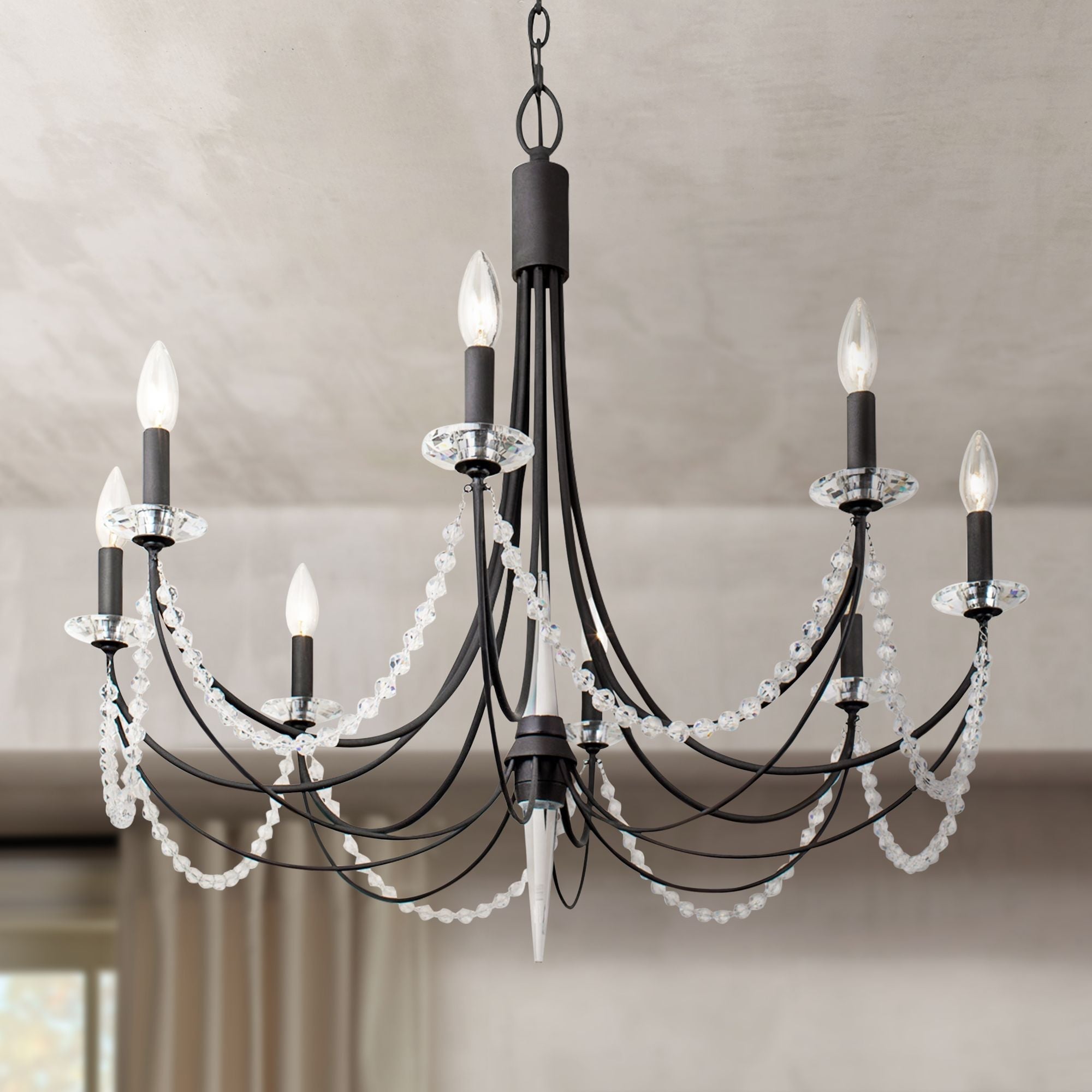 Freyza | Purelux Postmodern Luxury Brass Crystal Chandelier – Modern Dining Room Living Room