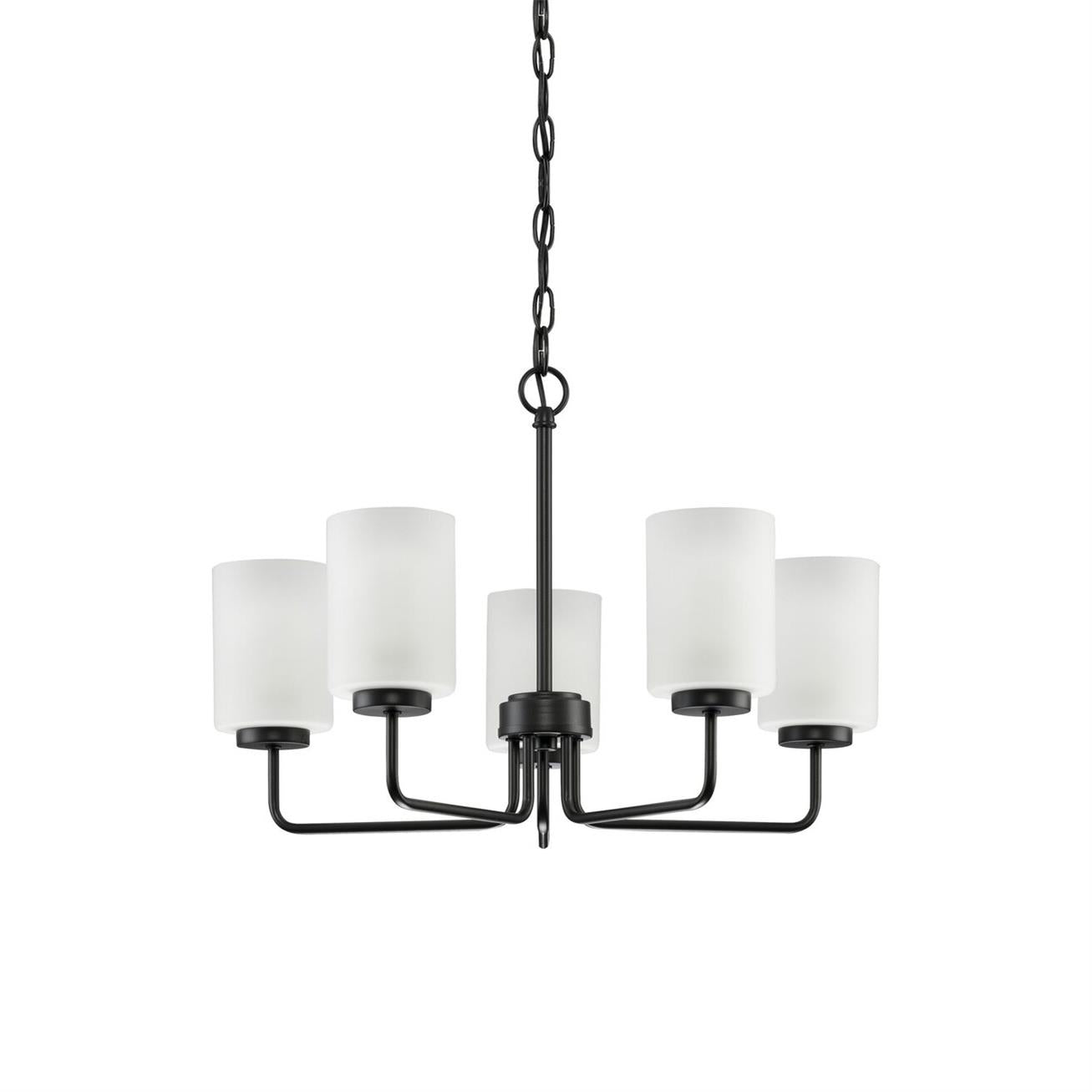 Freyza | Neva Black Glass Black Glass Chandelier – Dining Room Living Room
