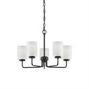 Freyza | Neva Black Glass Black Glass Chandelier – Dining Room Living Room