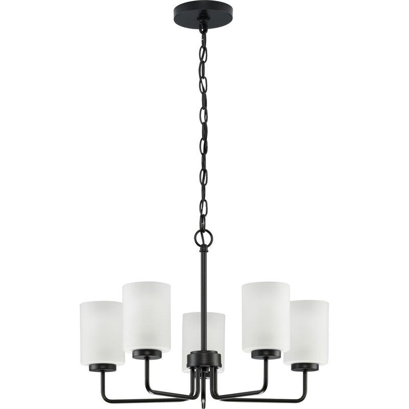 Freyza | Neva Black Glass Black Glass Chandelier – Dining Room Living Room