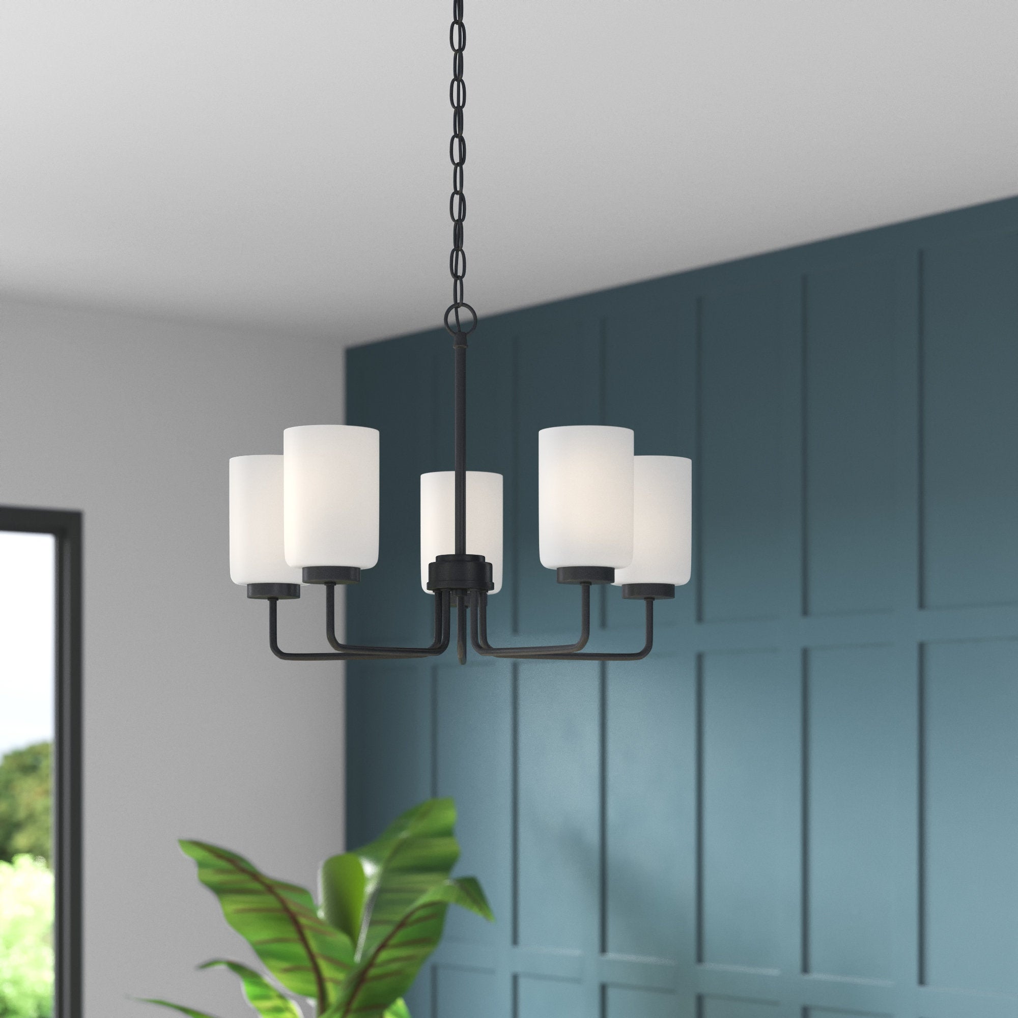 Freyza | Neva Black Glass Black Glass Chandelier – Dining Room Living Room