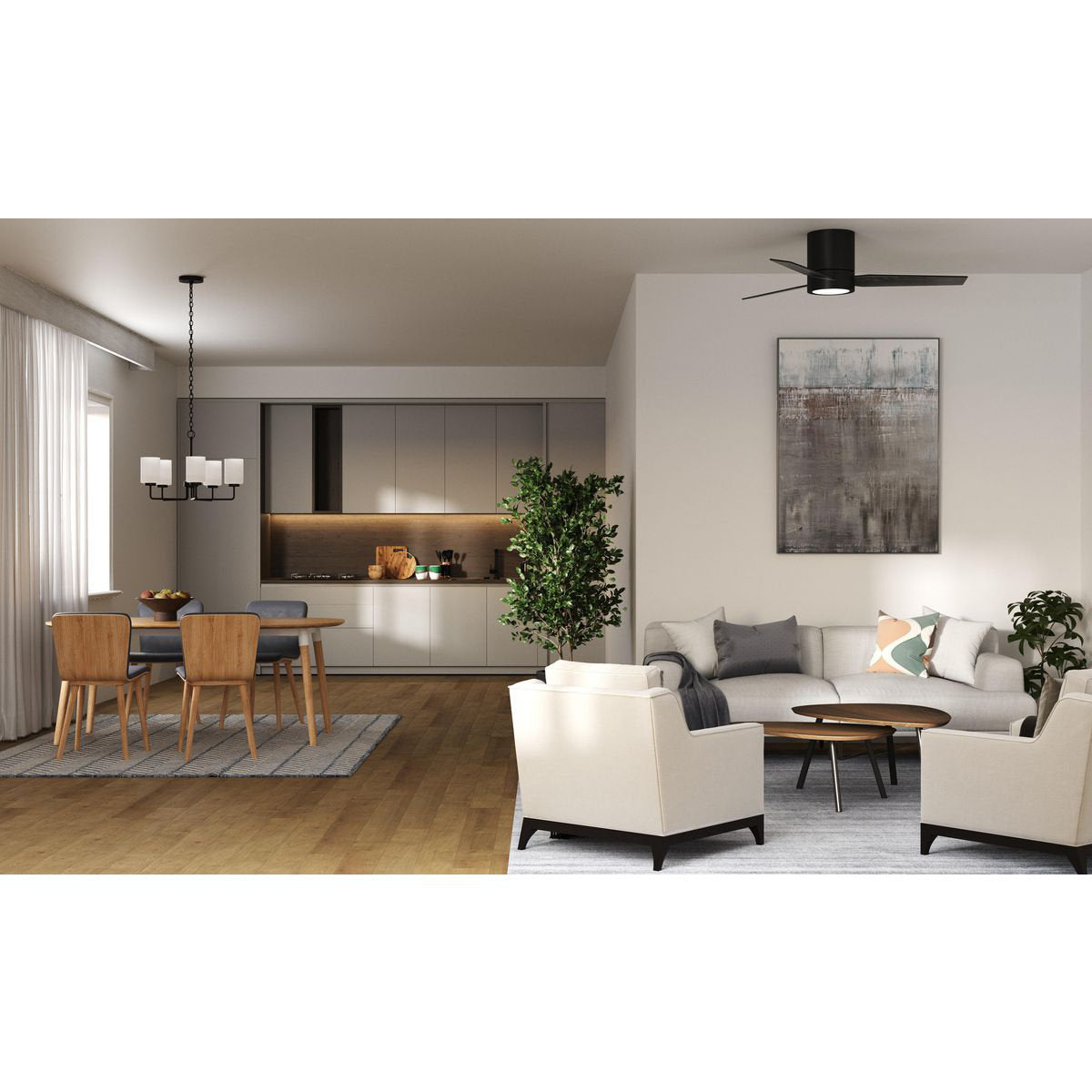Freyza | Neva Black Glass Black Glass Chandelier – Dining Room Living Room