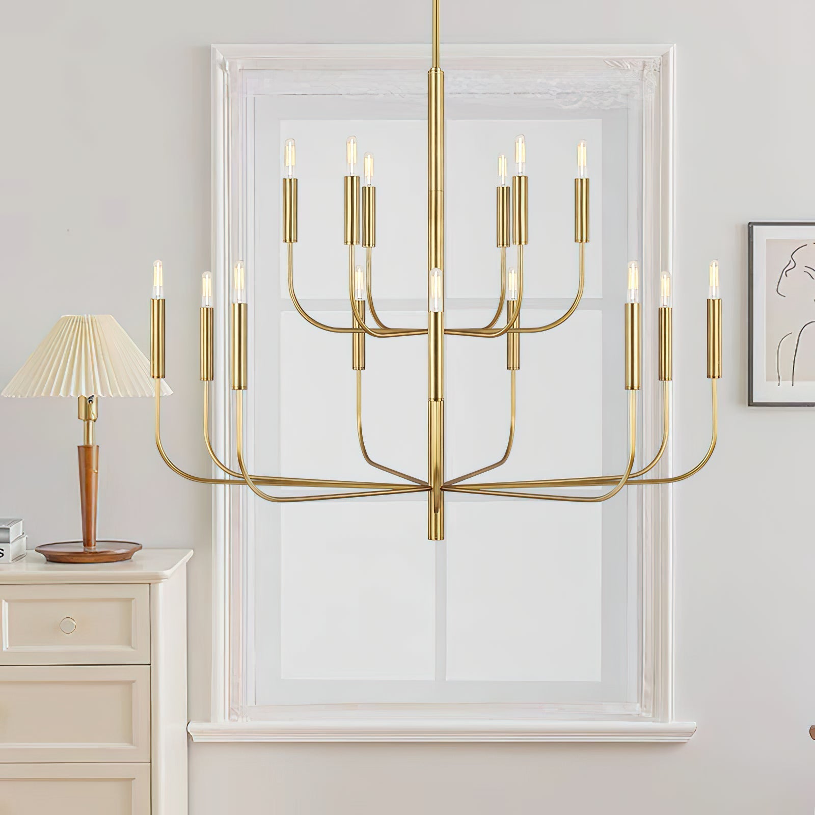 Freyza | Olcarel Vintage Industrial Brass Chandelier – Industrial Dining Room Living Room