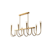 Freyza | Fluide Linear Brass Brass Chandelier – Dining Room Living Room