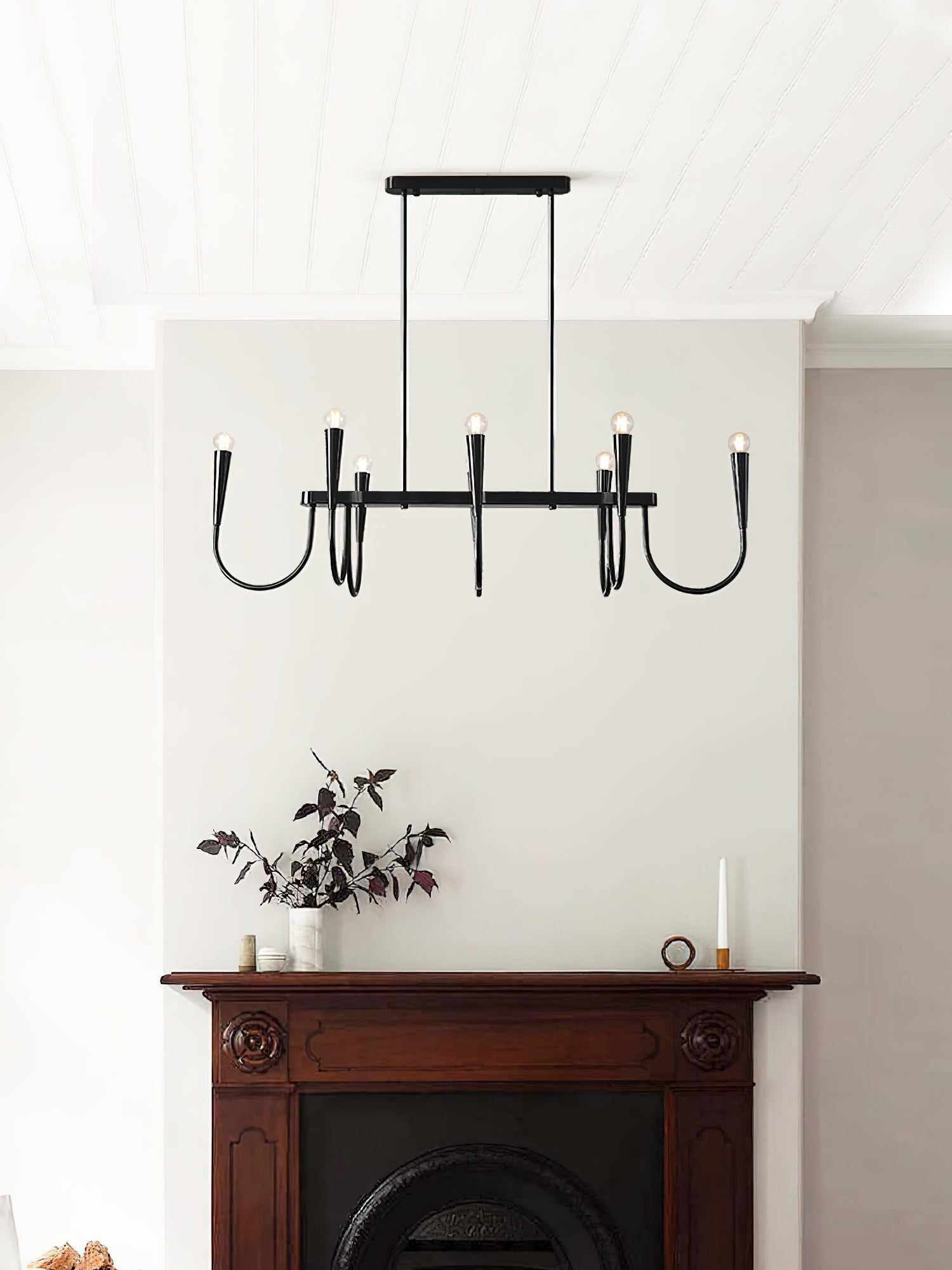 Freyza | Fluide Linear Brass Brass Chandelier – Dining Room Living Room