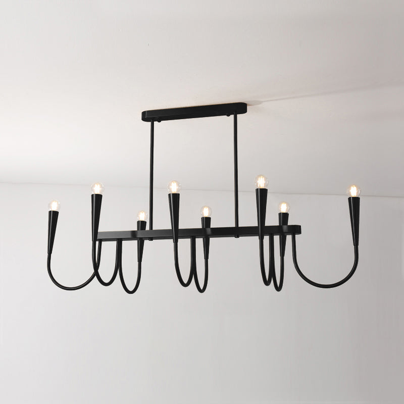 Freyza | Fluide Linear Brass Brass Chandelier – Dining Room Living Room