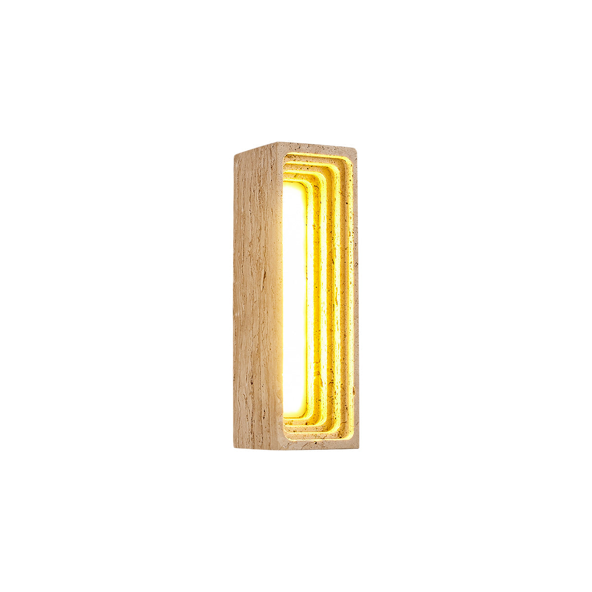 Freyza | Applique murale Siliq en travertin beige – chambre, couloir