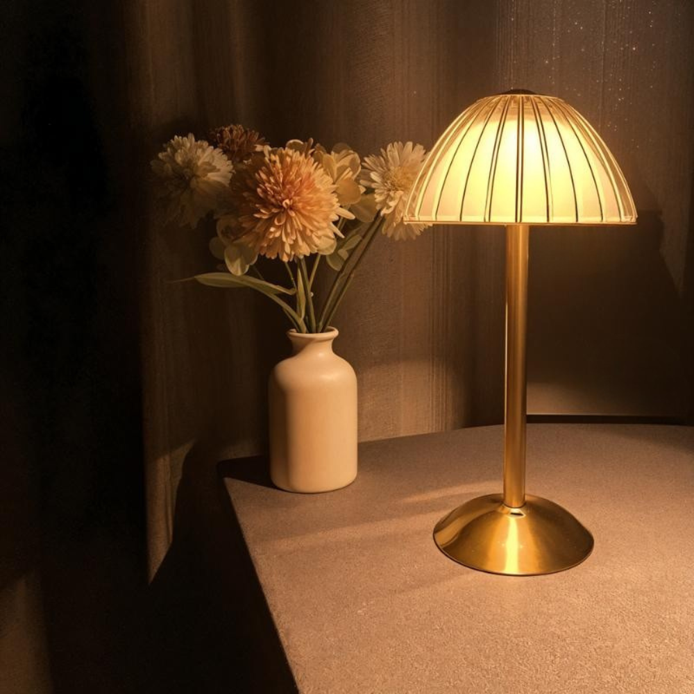 Freyza - Elegant Industrial Style Rechargeable Table Lamp