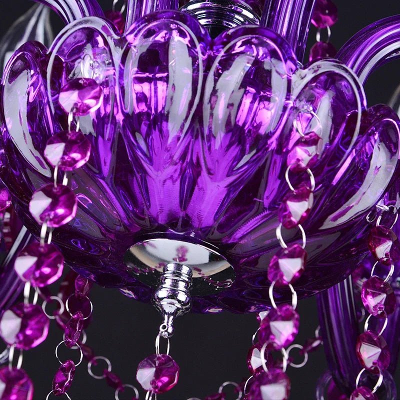 Freyza - BrigitteCrystal | Elegant Timeless Purple Chandelier Light Fixture