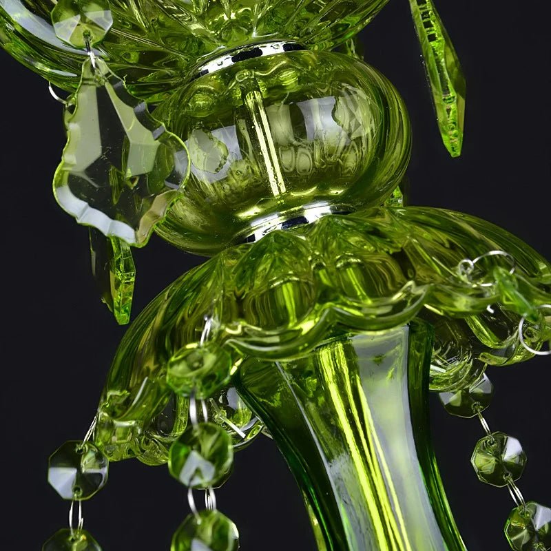Freyza - Brigitte | Elegant Cascading Green Crystal Chandelier