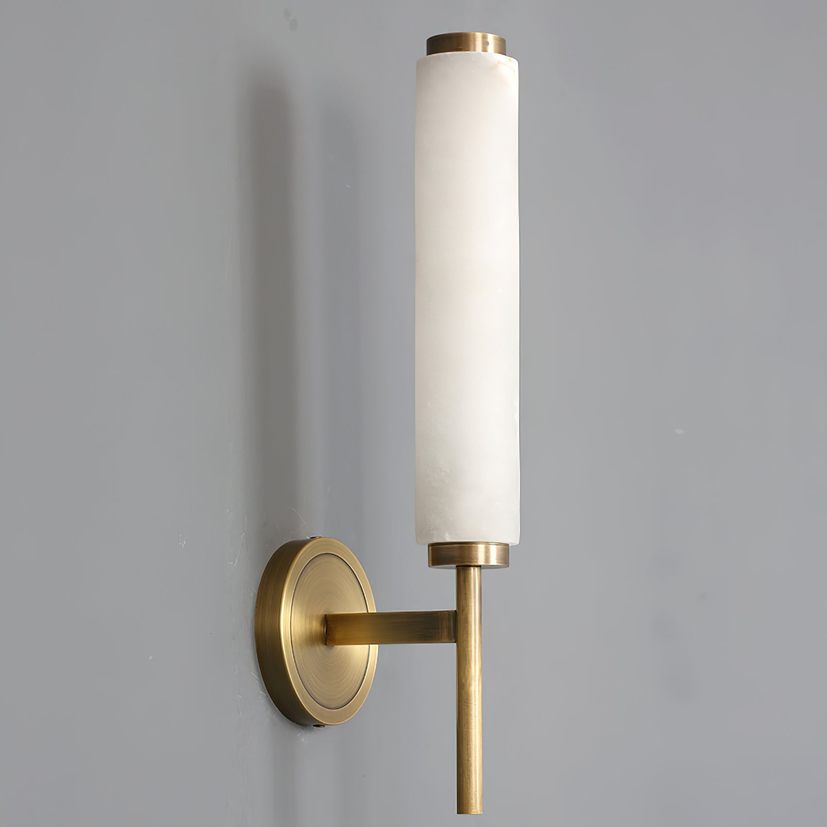 Freyza | Abyss Brass Alabaster Brass Wall Light – Bedroom Hallway