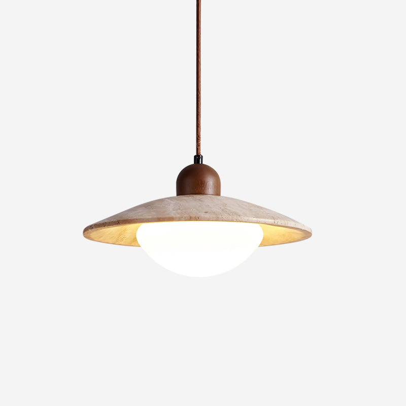 Freyza | Suspension Ritta en travertin – Luminaire minimaliste pour cuisine et salle à manger