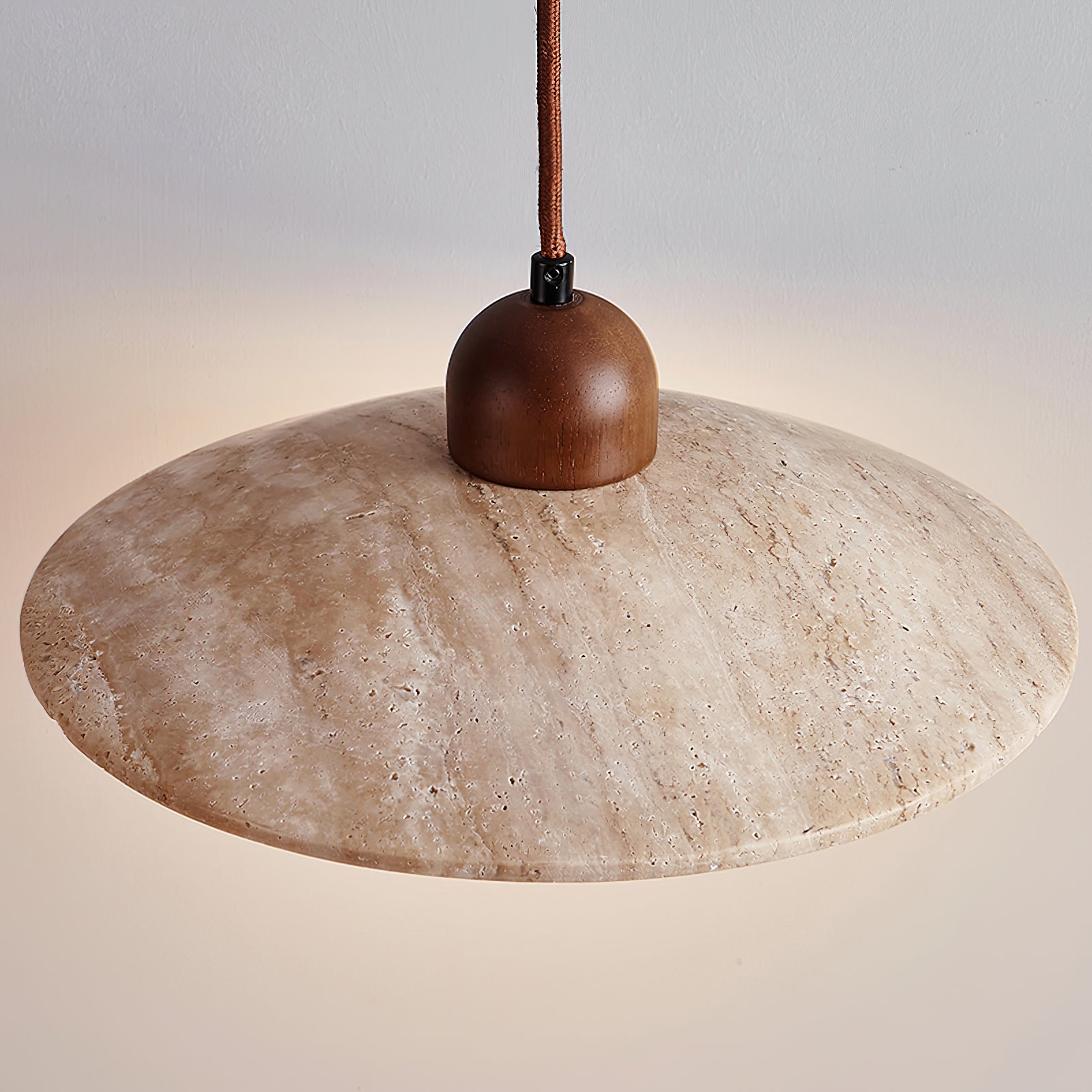 Freyza | Suspension Ritta en travertin – Luminaire minimaliste pour cuisine et salle à manger