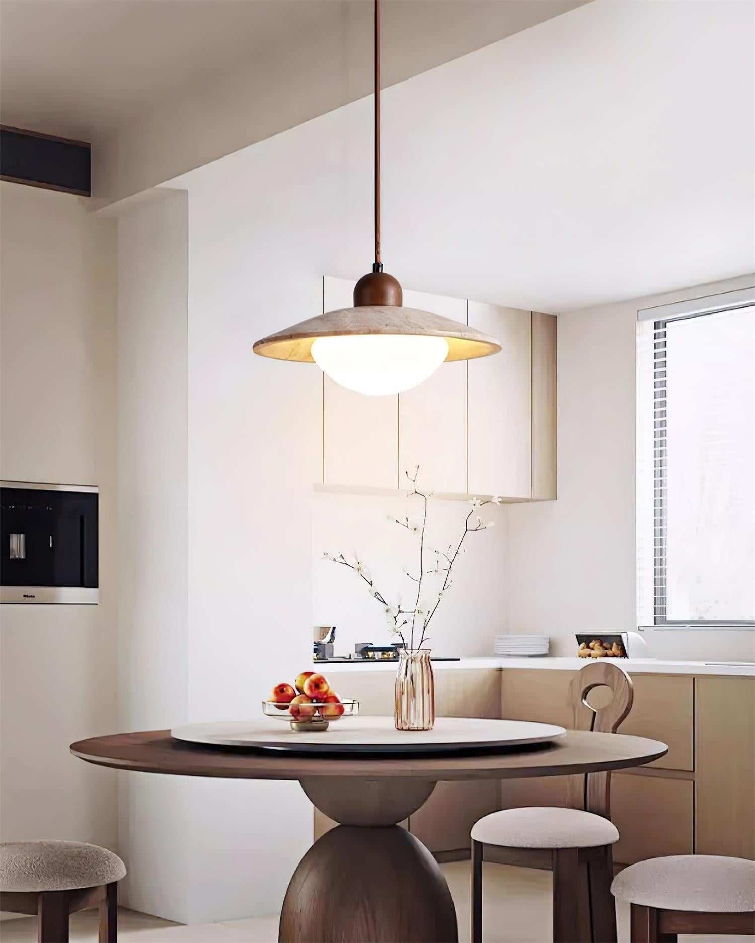 Freyza | Suspension Ritta en travertin – Luminaire minimaliste pour cuisine et salle à manger