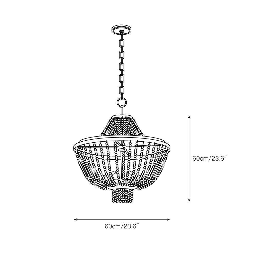 Freyza | Vela Elegance Wooden Wood Chandelier – Dining Room Living Room