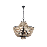 Freyza | Vela Elegance Wooden Wood Chandelier – Dining Room Living Room